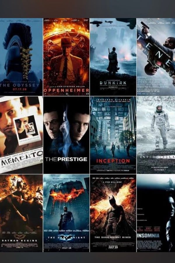 Films by Christopher Nolan ranked by me